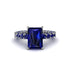 4Ct Radiant Cut Sapphire Engagement Ring - Serenity No. 75 image 2