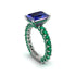 4Ct Radiant Cut Sapphire Engagement Ring - Serenity No. 30 image 3