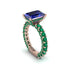 4Ct Radiant Cut Sapphire Engagement Ring - Serenity No. 29 image 3