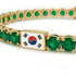 Emerald Tennis Bracelet with South Korea Flag no. 4 image 4
