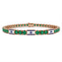 Emerald Tennis Bracelet with Israeli Flag no. 5 image 1