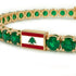 Emerald Tennis Bracelet with Lebanon Flag no. 4 image 4