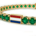 Emerald Tennis Bracelet with Netherlands Flag no. 4 image 4