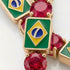 Ruby Tennis Bracelet with Brazil Flag no. 10 image 3