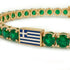 Emerald Tennis Bracelet with Greece Flag no. 4 image 4