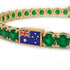 Emerald Tennis Bracelet with Australia Flag no. 4 image 4