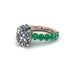 4ct Oval Cut Diamond Engagement Ring - Xena No. 17 image 3