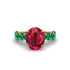 4ct Oval Cut Ruby Engagement Ring - Xena No. 25 image 2