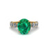 4ct Oval Cut Emerald Engagement Ring - Xena No. 4 image 2