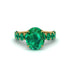 4ct Oval Cut Emerald Engagement Ring - Xena No. 19 image 2