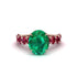 4ct Oval Cut Emerald Engagement Ring - Xena No. 50 image 2