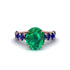 4ct Oval Cut Emerald Engagement Ring - Xena No. 65 image 2