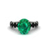 4ct Oval Cut Emerald Engagement Ring - Xena No. 36 image 2