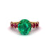 4ct Oval Cut Emerald Engagement Ring - Xena No. 49 image 2