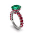 4ct Oval Cut Emerald Engagement Ring - Xena No. 51 image 1