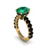 4ct Oval Cut Emerald Engagement Ring - Xena No. 34 image 1