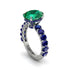 4ct Oval Cut Emerald Engagement Ring - Xena No. 66 image 1