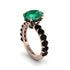 4ct Oval Cut Emerald Engagement Ring - Xena No. 35 image 1