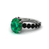 4ct Oval Cut Emerald Engagement Ring - Xena No. 36 image 3
