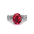 4ct Oval Cut Ruby Engagement Ring - Xena No. 12 image 2