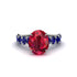 4ct Oval Cut Ruby Engagement Ring - Xena No. 72 image 2