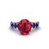 4ct Oval Cut Ruby Engagement Ring - Xena No. 71 image 2