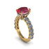 4ct Oval Cut Ruby Engagement Ring - Xena No. 10 image 1