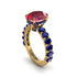 4ct Oval Cut Ruby Engagement Ring - Xena No. 70 image 1