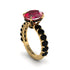 4ct Oval Cut Ruby Engagement Ring - Xena No. 40 image 1