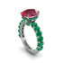 4ct Oval Cut Ruby Engagement Ring - Xena No. 27 image 1