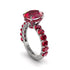 4ct Oval Cut Ruby Engagement Ring - Xena No. 57 image 1
