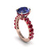 4ct Oval Cut Sapphire Engagement Ring - Xena No. 59 image 1