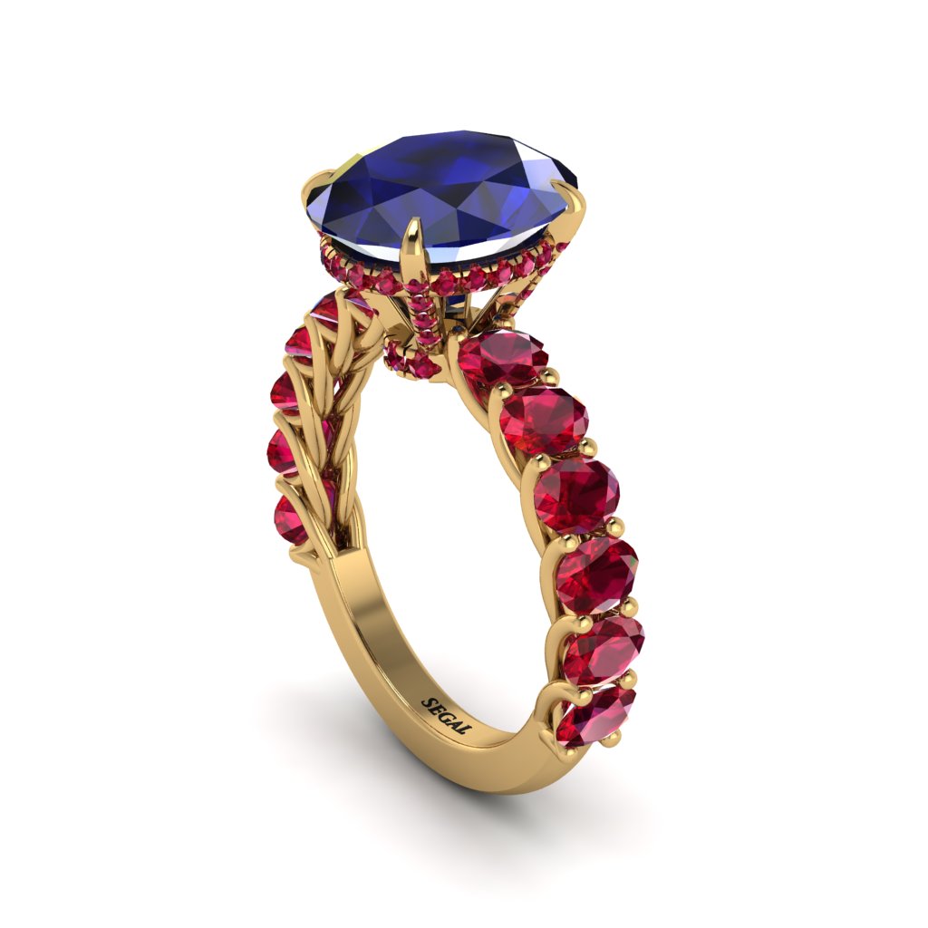 4ct Oval Cut Sapphire Engagement Ring - Xena No. 58