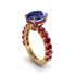 4ct Oval Cut Sapphire Engagement Ring - Xena No. 58 image 1
