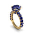 4ct Oval Cut Sapphire Engagement Ring - Xena No. 73 image 1