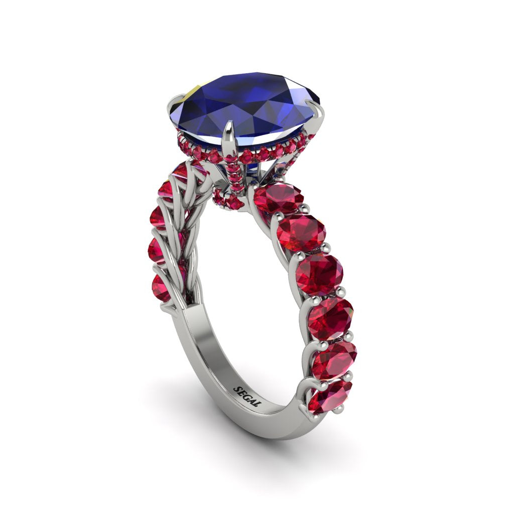 4ct Oval Cut Sapphire Engagement Ring - Xena No. 60