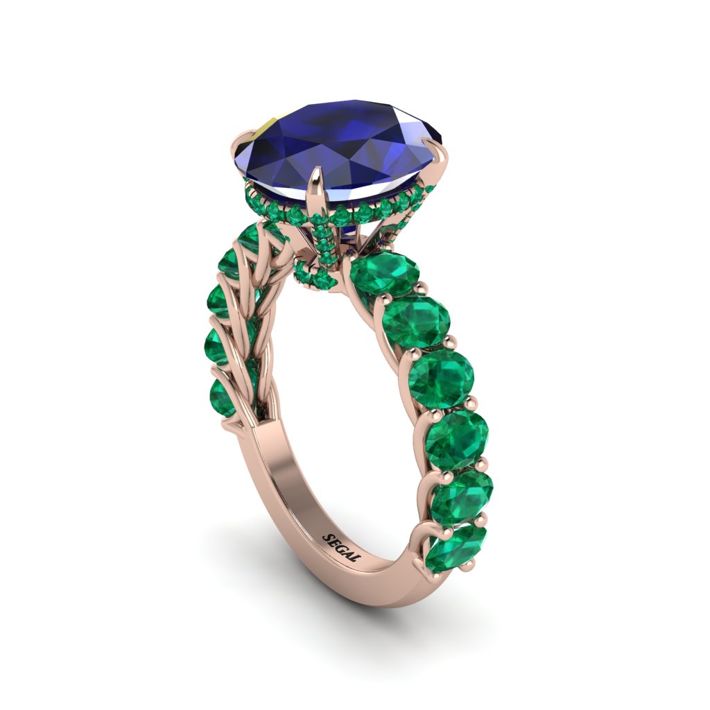 4ct Oval Cut Sapphire Engagement Ring - Xena No. 29