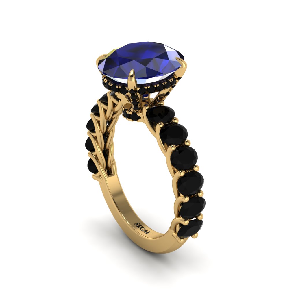 4ct Oval Cut Sapphire Engagement Ring - Xena No. 43