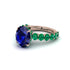 4ct Oval Cut Sapphire Engagement Ring - Xena No. 29 image 3