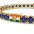 Sapphire Tennis Bracelet with India Flag no. 13 image 4