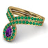 Amethyst Pear Shape Stacking Bridal Set - Emilia No. 304 image 3