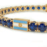Sapphire Tennis Bracelet with Argentina Flag no. 13 image 4