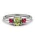 Classic Three Stone Peridot Engagement Ring - Valentina No. 712 image 1