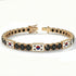 Black Diamond Tennis Bracelet with South Korea Flag no. 7 image 2