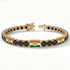 Black Diamond Tennis Bracelet with India Flag no. 7 image 2