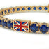 Sapphire Tennis Bracelet with United Kingdom Flag no. 13 image 4