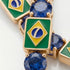 Sapphire Tennis Bracelet with Brazil Flag no. 13 image 3