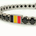 Black Diamond Tennis Bracelet with Belgium Flag no. 9 image 3