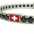 Black Diamond Tennis Bracelet with Switzerland Flag no. 9 image 4