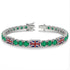 Emerald Tennis Bracelet with United Kingdom Flag no. 6 image 2